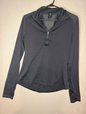 Victoria Sport Black Mesh Back Half-Zip Performance Pullover
